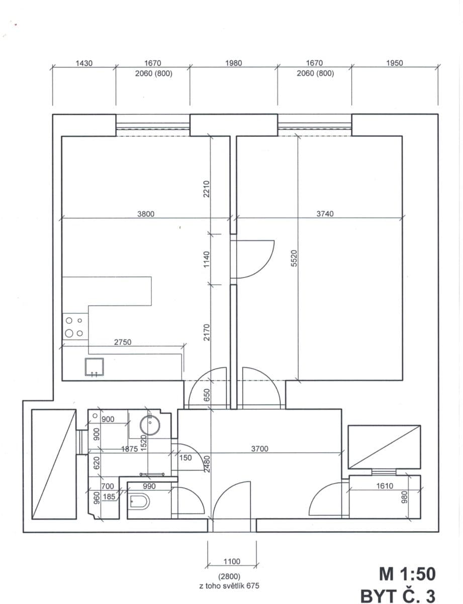 1 bedroom with open-plan kitchen flat to rent, 59 m², Havlíčkova, Pardubice, Pardubický Region 1 bedroom with open-plan kitchen flat to rent, 59 m², Havlíčkova, Pardubice, Pardubický Region