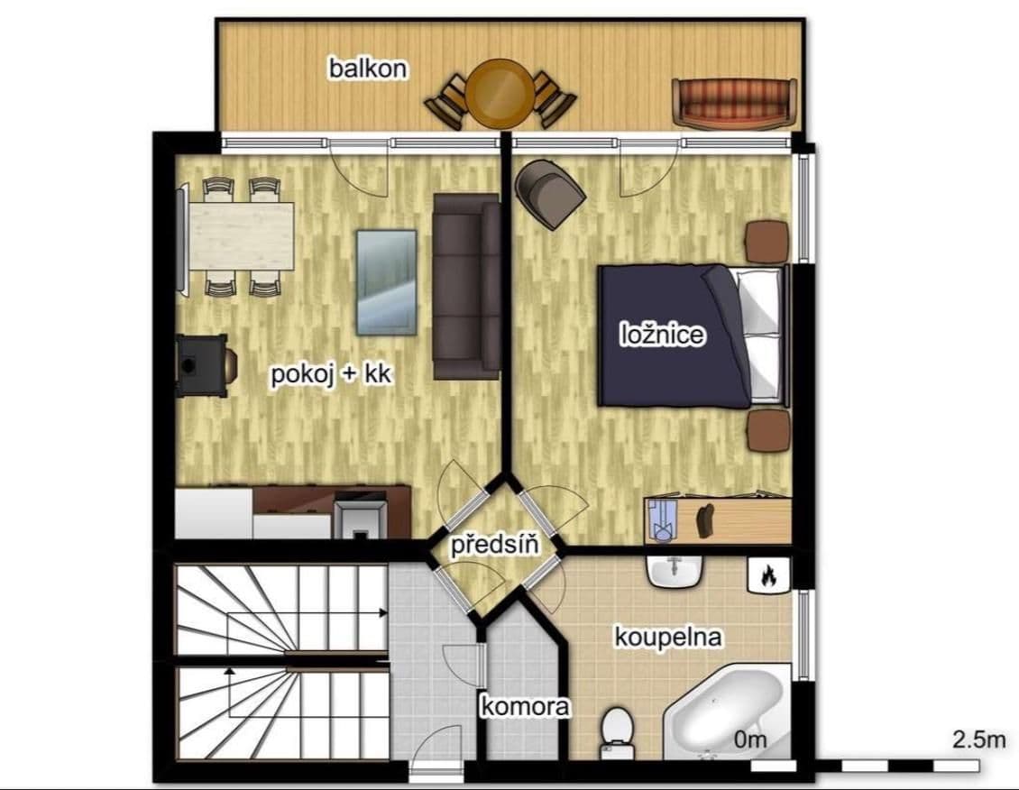 1 bedroom with open-plan kitchen flat for sale, 46 m², Pec pod Sněžkou, Královéhradecký Region 1 bedroom with open-plan kitchen flat for sale, 46 m², Pec pod Sněžkou, Královéhradecký Region