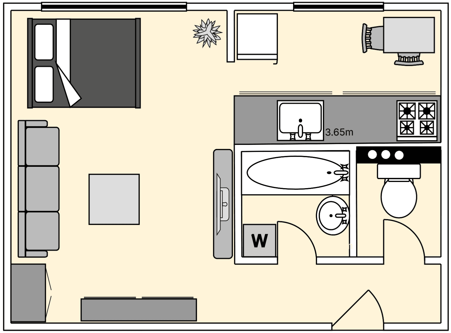 Studio flat to rent, 35 m², Ortenova, Kutná Hora, Středočeský Region Studio flat to rent, 35 m², Ortenova, Kutná Hora, Středočeský Region