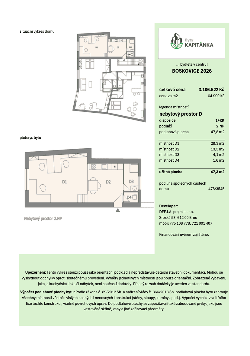 non-residential property for sale, 47 m², Kapitána Jaroše, Boskovice, Jihomoravský Region non-residential property for sale, 47 m², Kapitána Jaroše, Boskovice, Jihomoravský Region