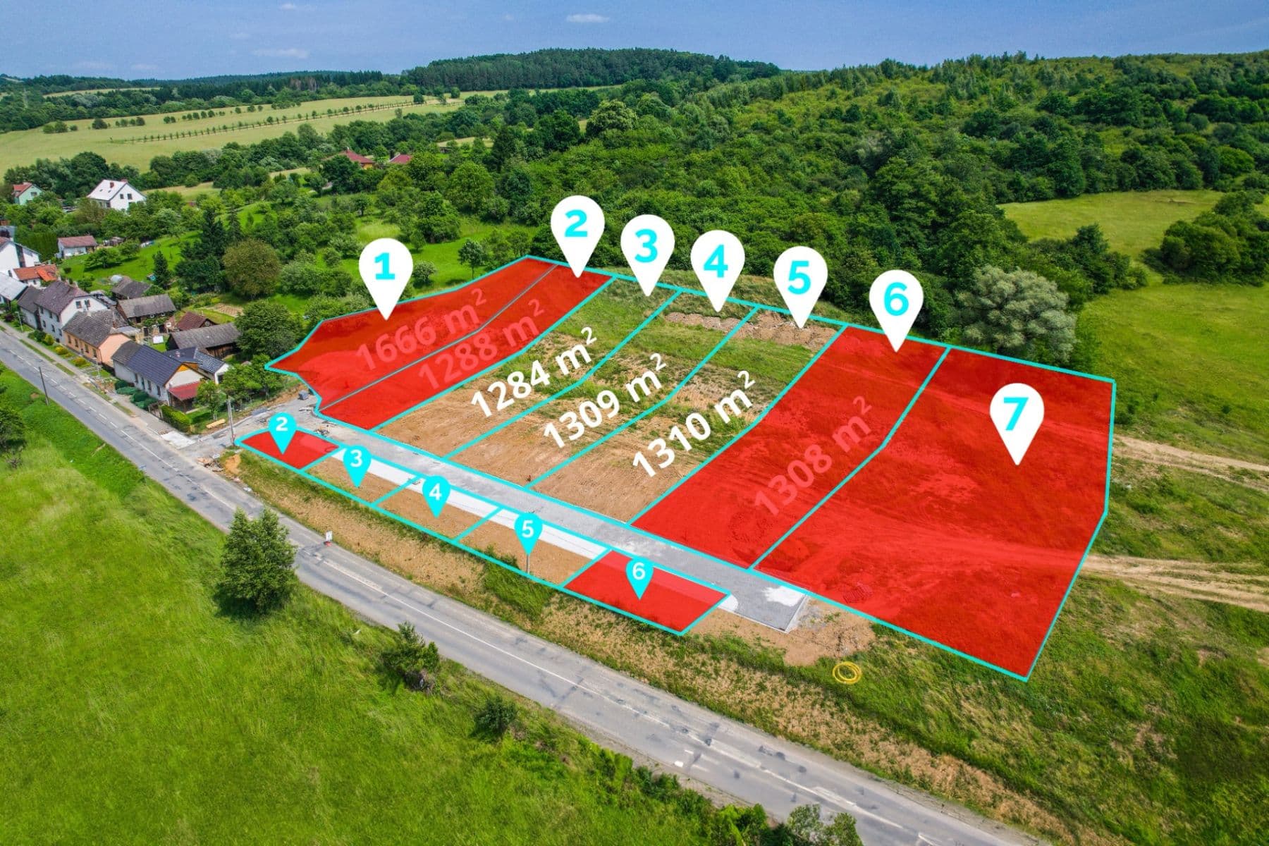 plot for sale, 1,310 m², Ludkovice, Zlínský Region plot for sale, 1,310 m², Ludkovice, Zlínský Region