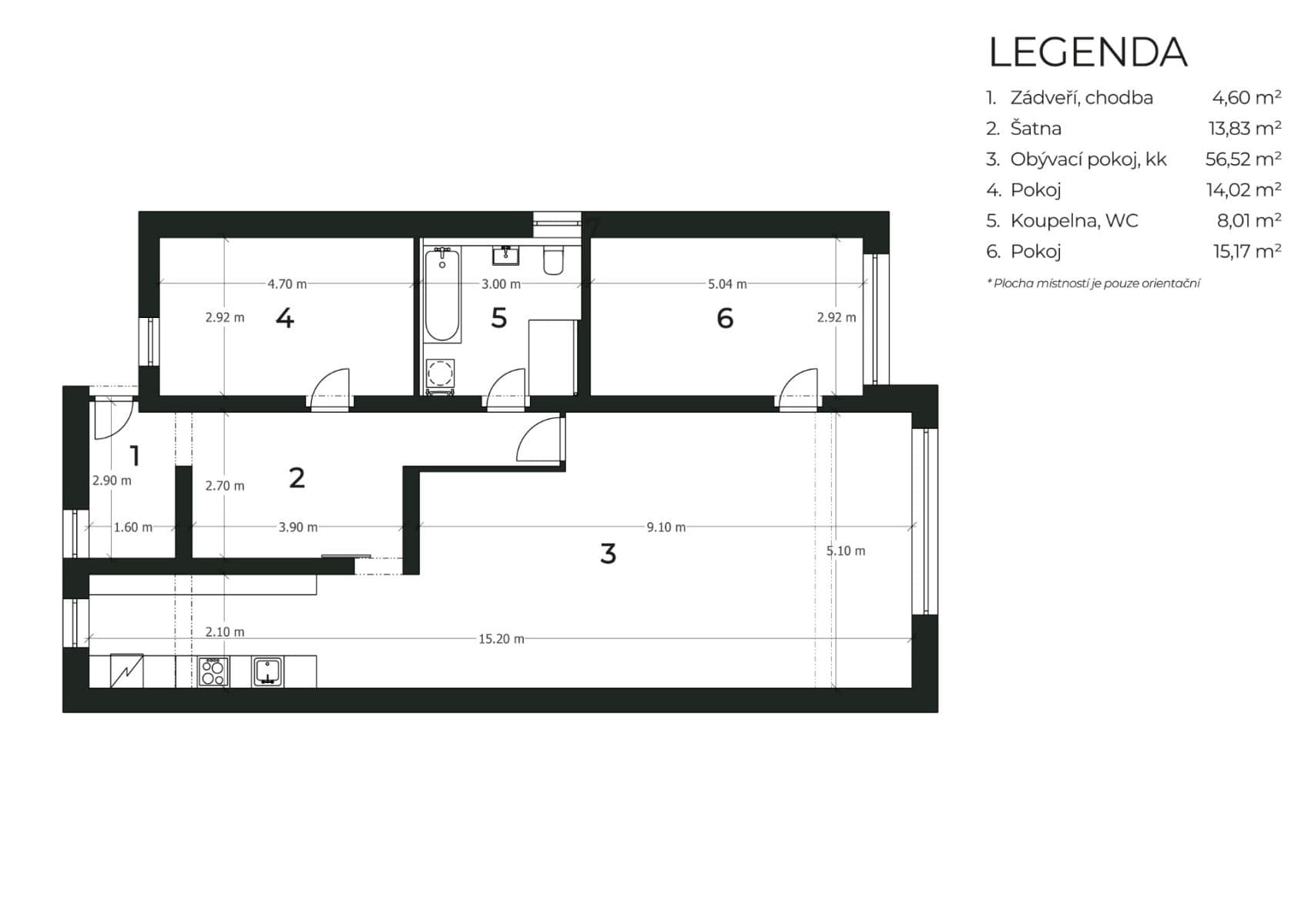 2 bedroom with open-plan kitchen flat for sale, 114 m², Pod Lesíkem, Prague, Prague 2 bedroom with open-plan kitchen flat for sale, 114 m², Pod Lesíkem, Prague, Prague