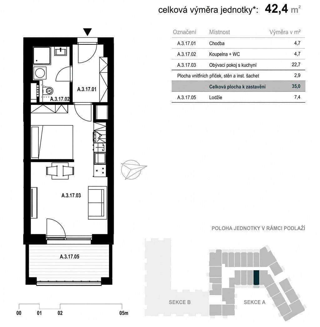Studio flat to rent, 35 m², třída Generála Píky, Brno, Jihomoravský Region Studio flat to rent, 35 m², třída Generála Píky, Brno, Jihomoravský Region