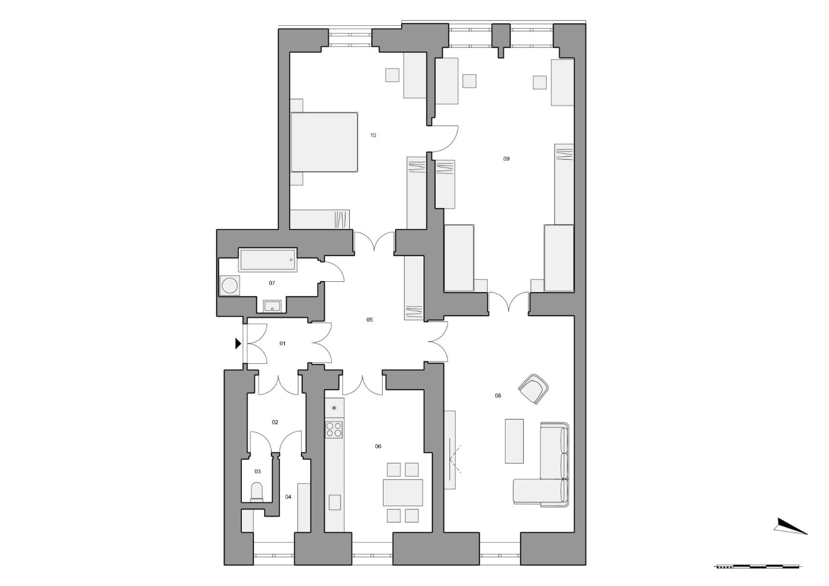 3 bedroom flat for sale, 150 m², Karlínské náměstí, Prague, Prague 3 bedroom flat for sale, 150 m², Karlínské náměstí, Prague, Prague