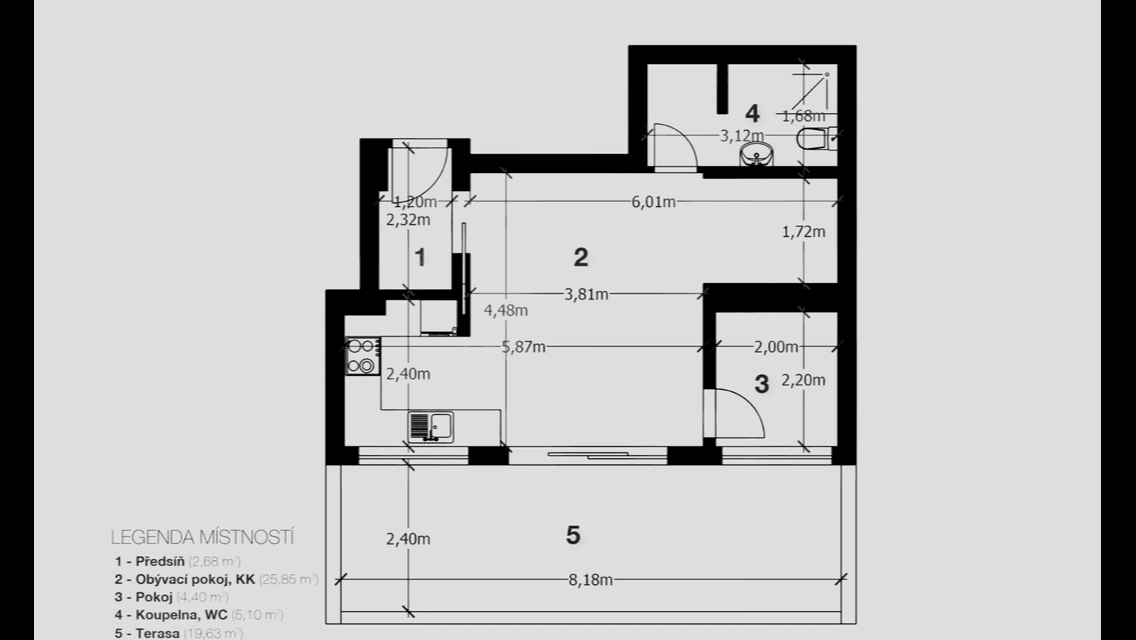 Studio flat for sale, 58 m², Patočkova, Prague, Prague Studio flat for sale, 58 m², Patočkova, Prague, Prague