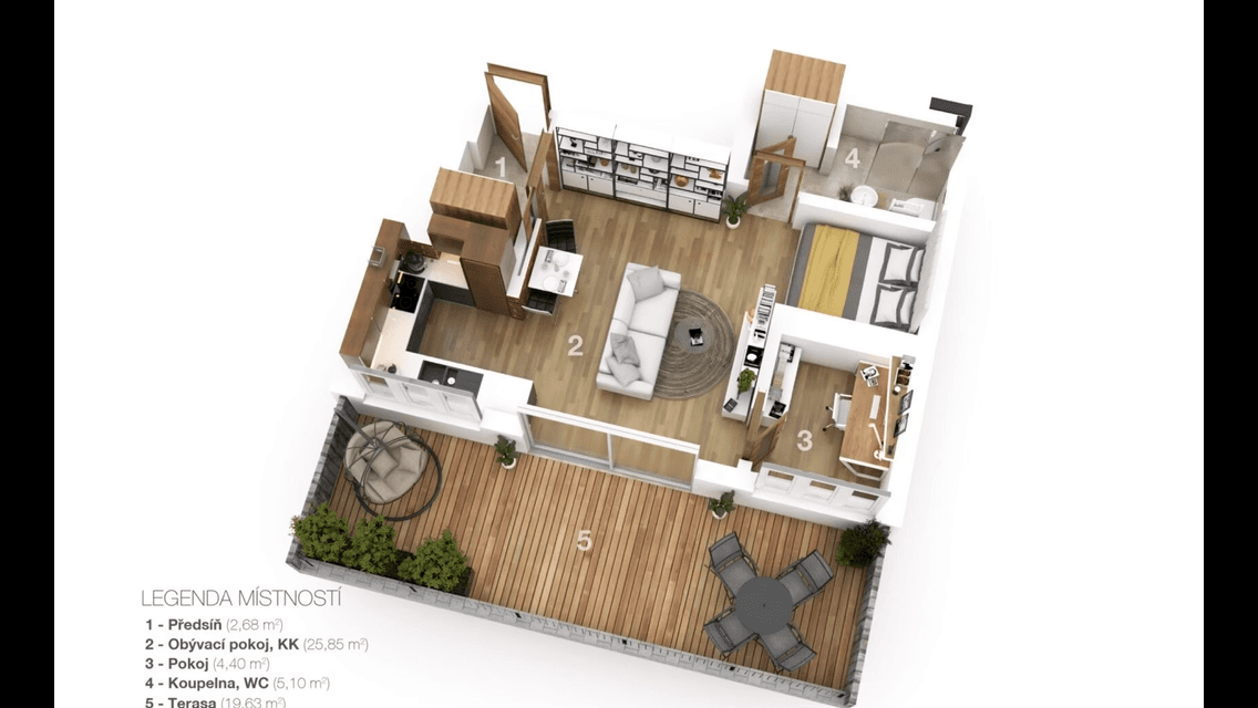 Studio flat to rent, 58 m², Patočkova, Prague, Prague Studio flat to rent, 58 m², Patočkova, Prague, Prague