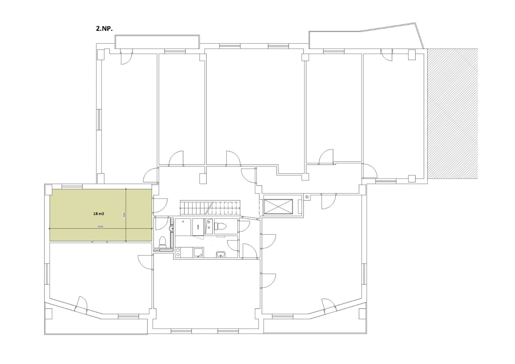 office to rent, 18 m², Nový Zlíchov, Prague, Prague office to rent, 18 m², Nový Zlíchov, Prague, Prague