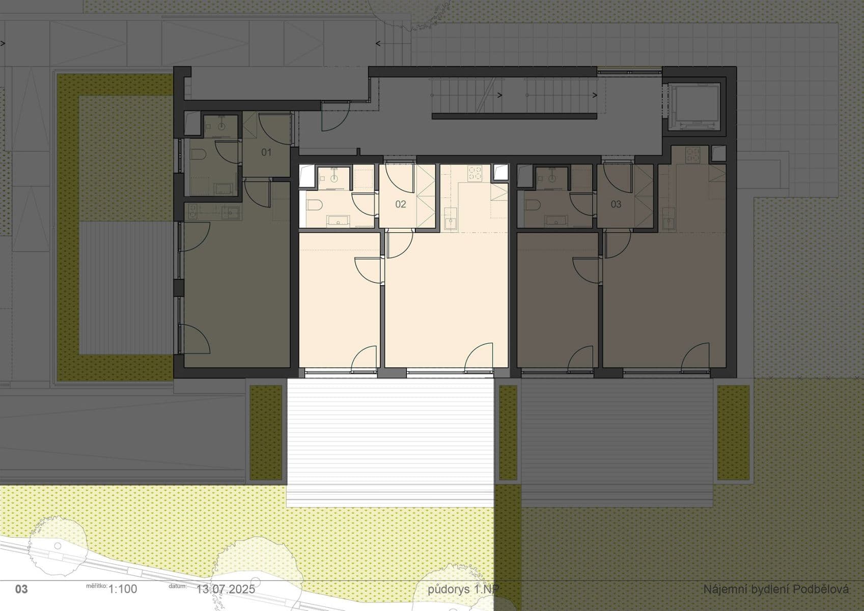 1 bedroom with open-plan kitchen flat to rent, 48 m², Podbělová, Prague, Prague 1 bedroom with open-plan kitchen flat to rent, 48 m², Podbělová, Prague, Prague