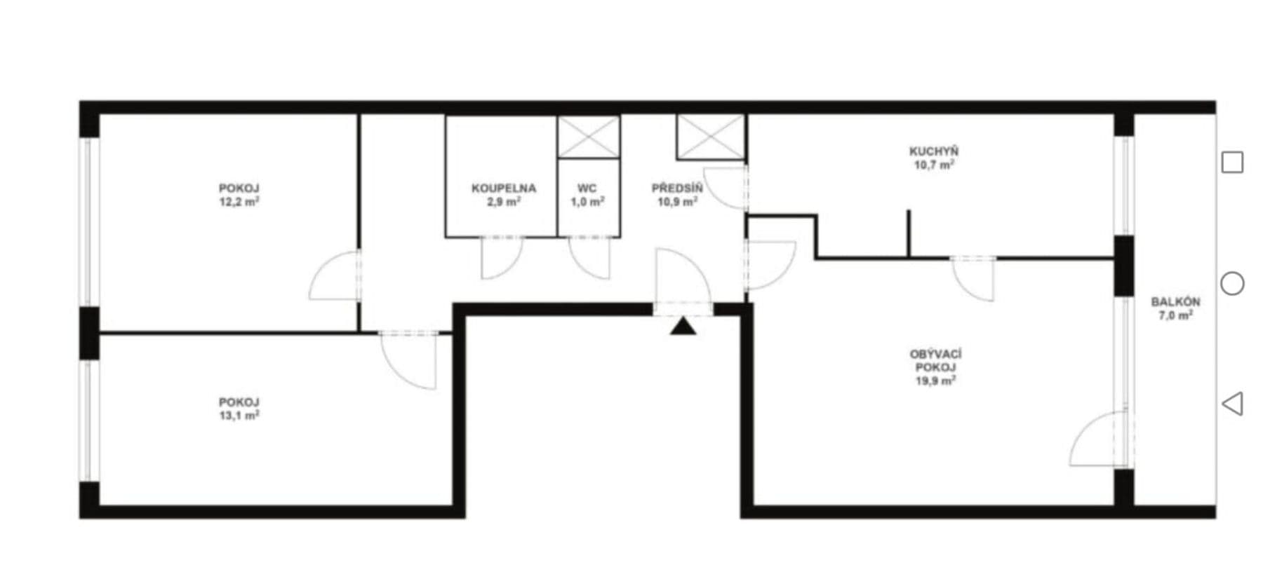 3 bedroom flat for sale, 81 m², Nechvílova, Prague, Prague 3 bedroom flat for sale, 81 m², Nechvílova, Prague, Prague