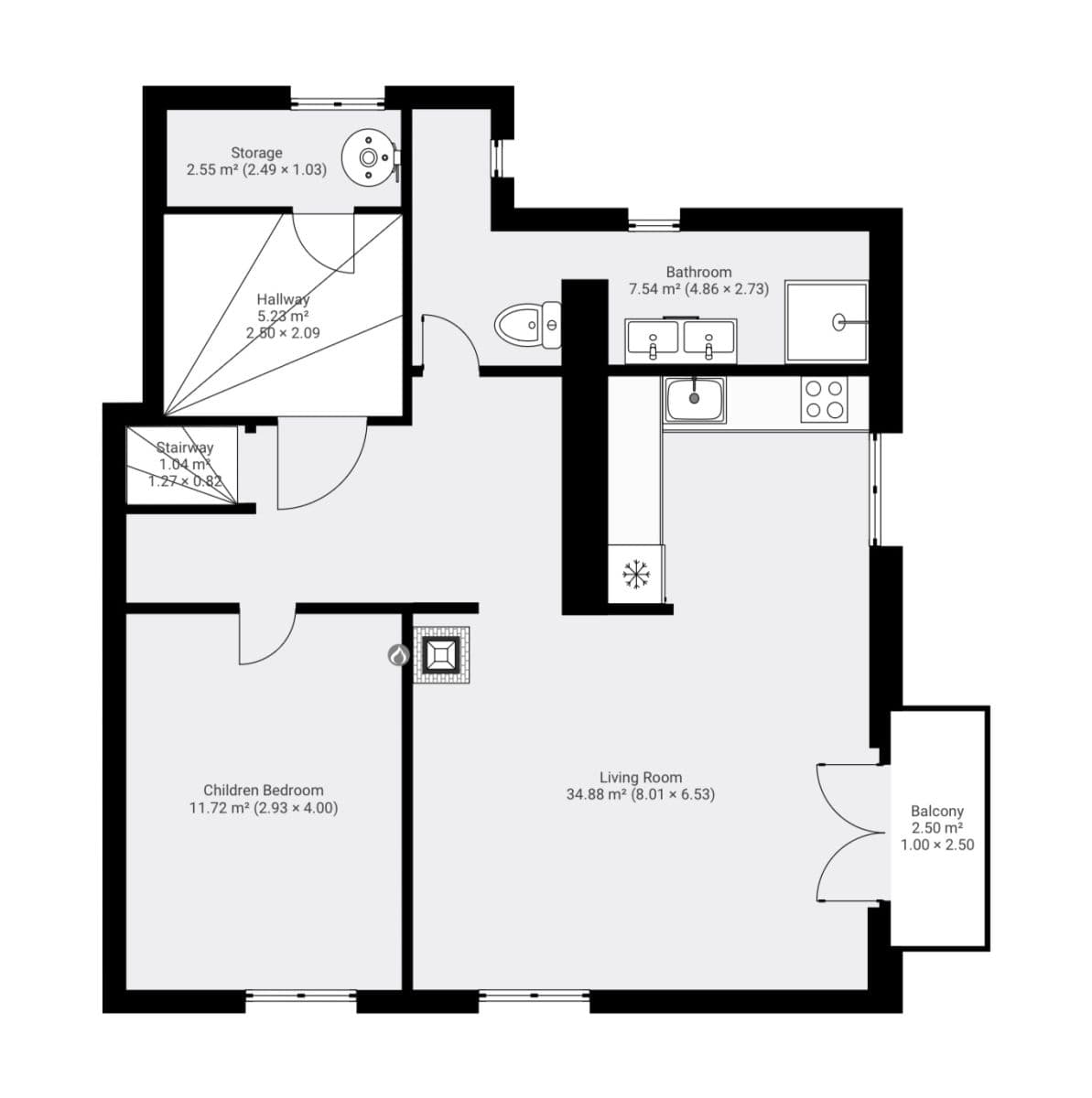 2 bedroom with open-plan kitchen flat for sale, 96 m², Na Valech, Liberec, Liberecký Region 2 bedroom with open-plan kitchen flat for sale, 96 m², Na Valech, Liberec, Liberecký Region