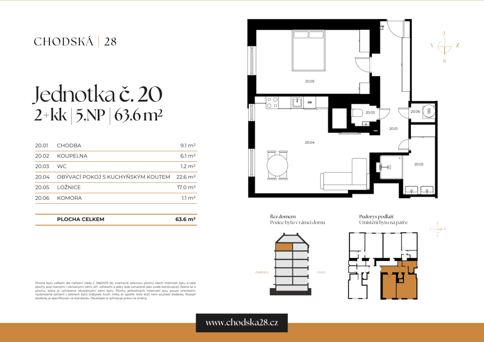 1 bedroom with open-plan kitchen flat for sale, 63 m², Chodská, Prague, Prague 1 bedroom with open-plan kitchen flat for sale, 63 m², Chodská, Prague, Prague
