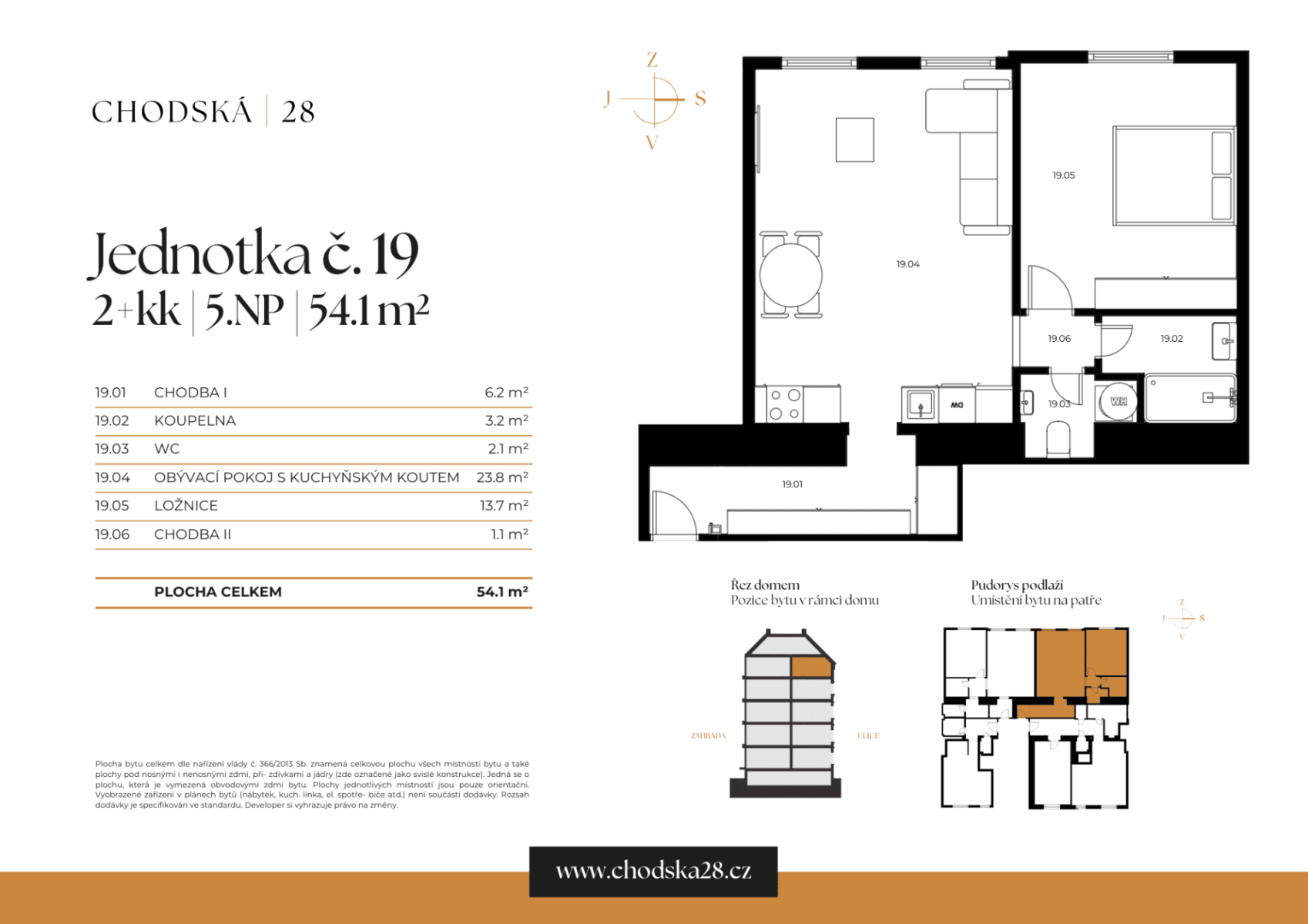 1 bedroom with open-plan kitchen flat for sale, 54 m², Chodská, Prague, Prague 1 bedroom with open-plan kitchen flat for sale, 54 m², Chodská, Prague, Prague