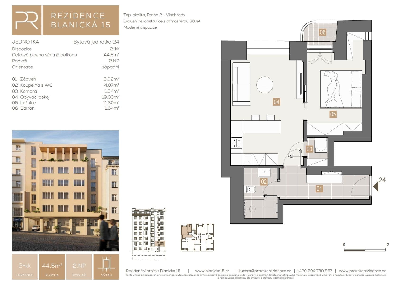 1 bedroom with open-plan kitchen flat for sale, 45 m², Blanická, Prague, Prague 1 bedroom with open-plan kitchen flat for sale, 45 m², Blanická, Prague, Prague
