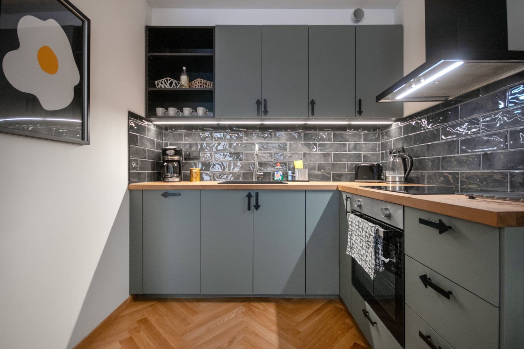 1 bedroom with open-plan kitchen flat to rent, 46 m², Pernerova, Prague, Prague 1 bedroom with open-plan kitchen flat to rent, 46 m², Pernerova, Prague, Prague