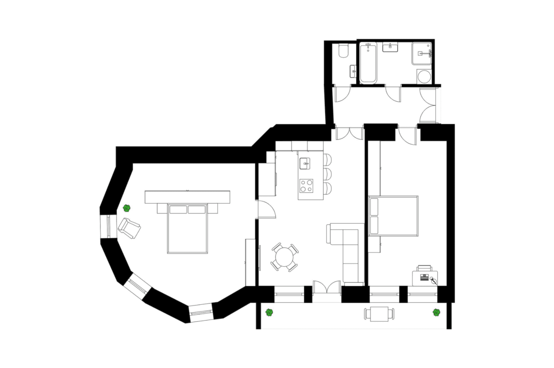 2 bedroom with open-plan kitchen flat for sale, 93 m², Norská, Prague, Prague 2 bedroom with open-plan kitchen flat for sale, 93 m², Norská, Prague, Prague