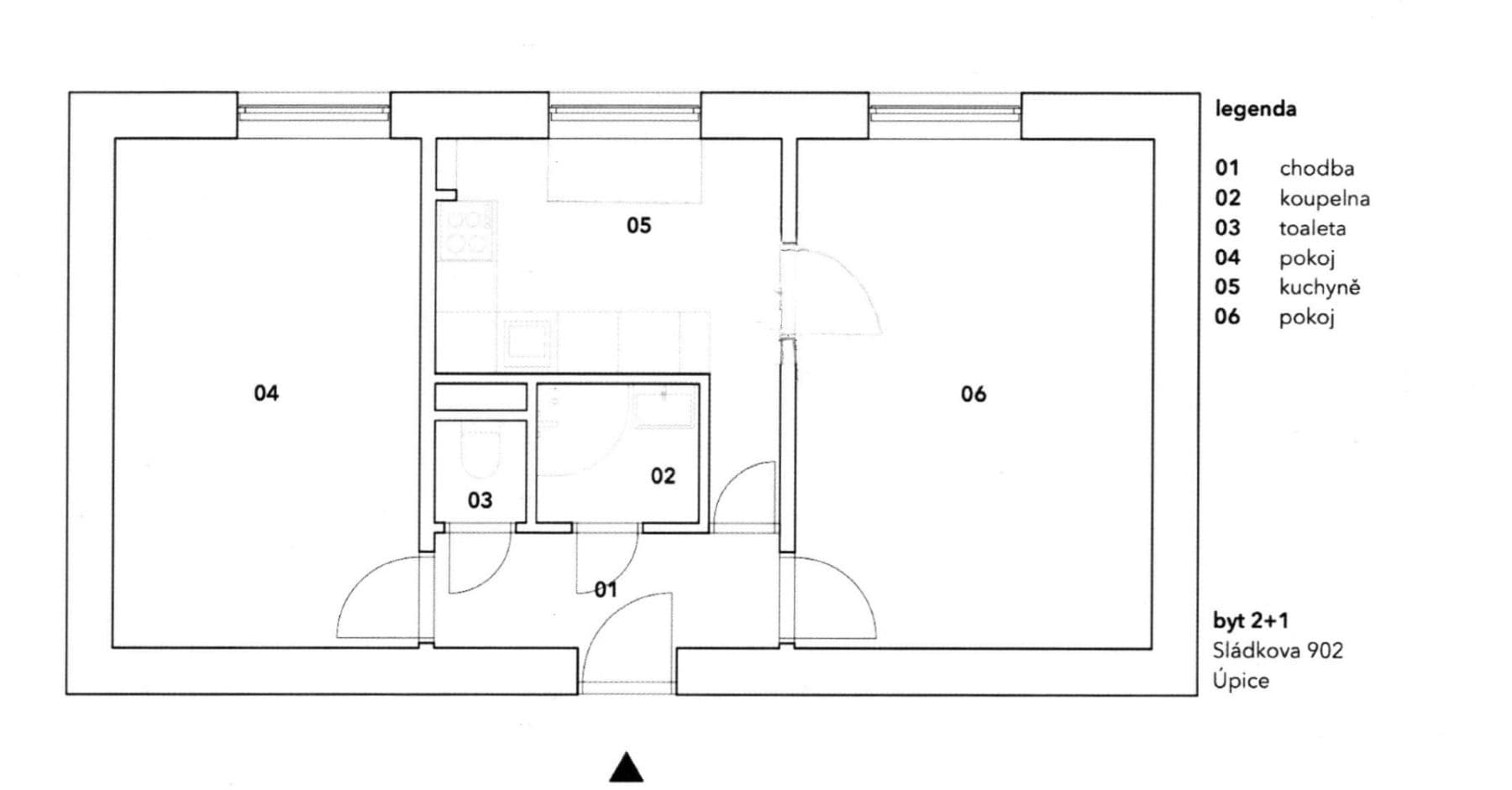 2 bedroom flat for sale, 54 m², Sládkova, Úpice, Královéhradecký Region 2 bedroom flat for sale, 54 m², Sládkova, Úpice, Královéhradecký Region