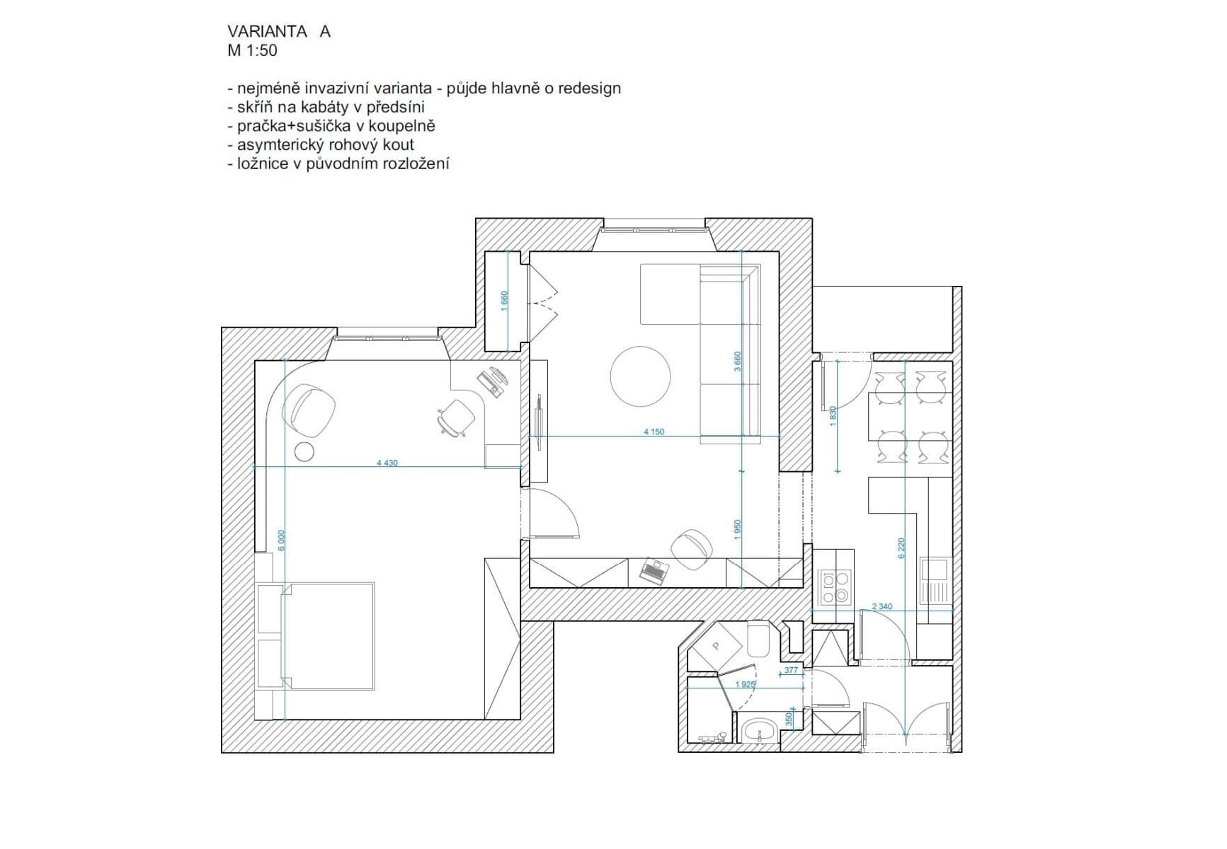 1 bedroom with open-plan kitchen flat for sale, 69 m², Jeseniova, Prague, Prague 1 bedroom with open-plan kitchen flat for sale, 69 m², Jeseniova, Prague, Prague