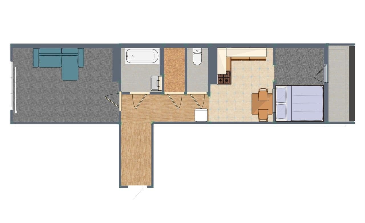 2 bedroom flat to rent, 52 m², K Moravině, Prague, Prague 2 bedroom flat to rent, 52 m², K Moravině, Prague, Prague