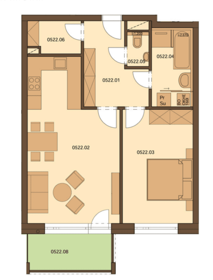 1 bedroom with open-plan kitchen flat for sale, 63 m², Nové Dvory-Podhůří, Frýdek-Místek, Moravskoslezský Region 1 bedroom with open-plan kitchen flat for sale, 63 m², Nové Dvory-Podhůří, Frýdek-Místek, Moravskoslezský Region