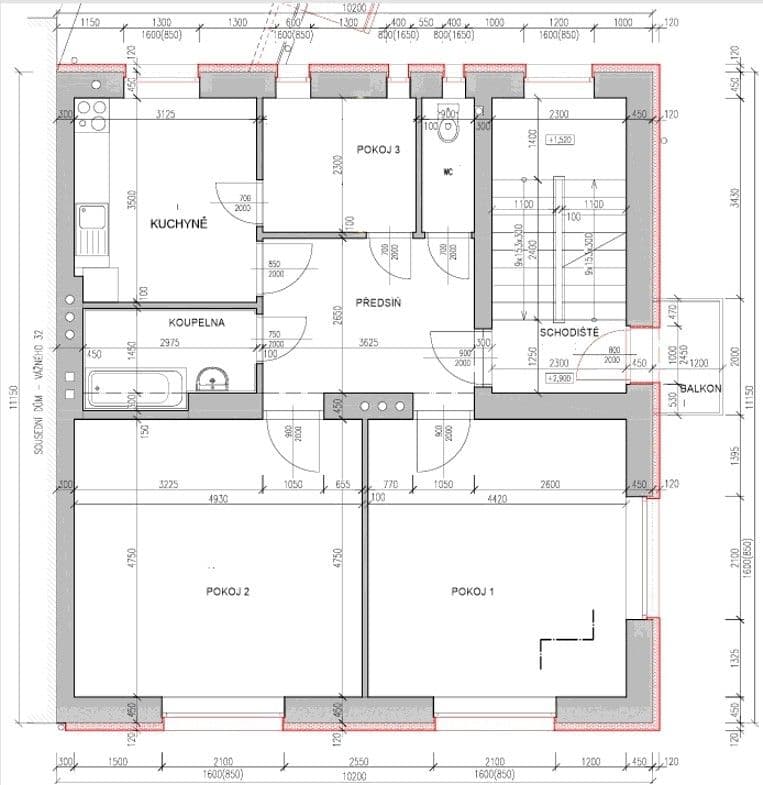 3 bedroom flat to rent, 10 m², Vážného, Brno, Jihomoravský Region 3 bedroom flat to rent, 10 m², Vážného, Brno, Jihomoravský Region