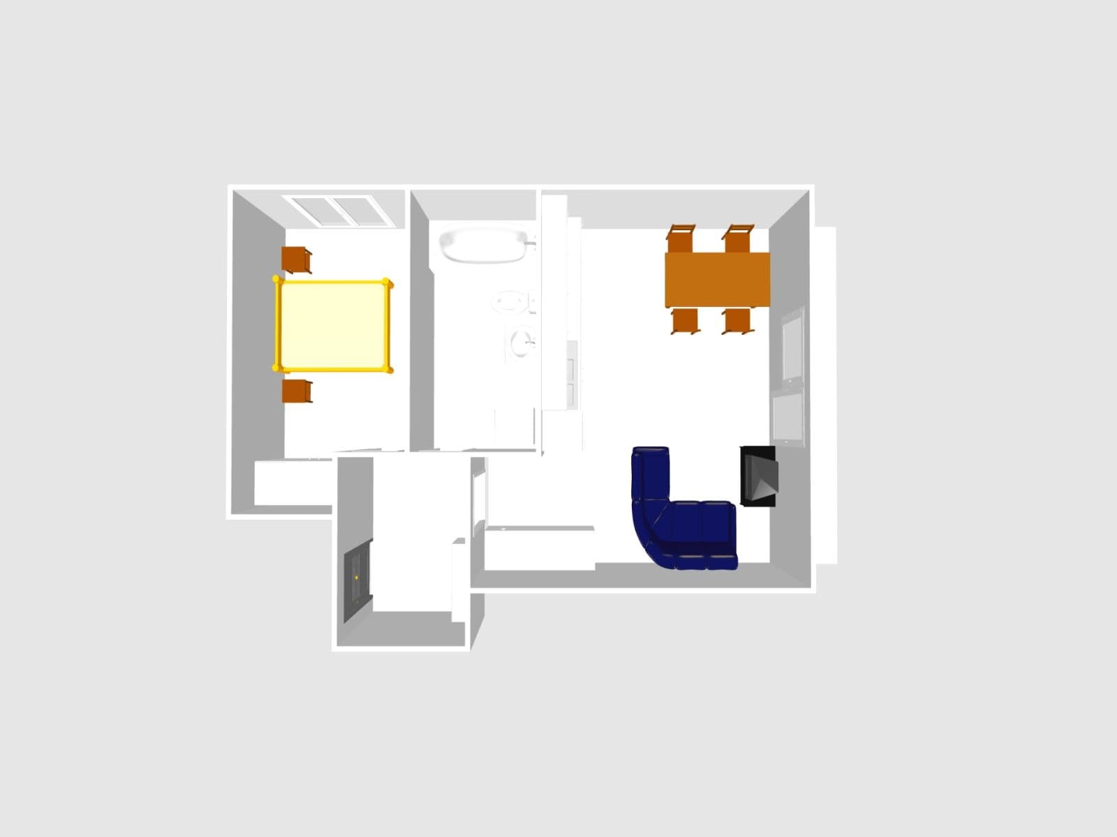 1 bedroom with open-plan kitchen flat to rent, 50 m², Novozámecká, Prague, Prague 1 bedroom with open-plan kitchen flat to rent, 50 m², Novozámecká, Prague, Prague