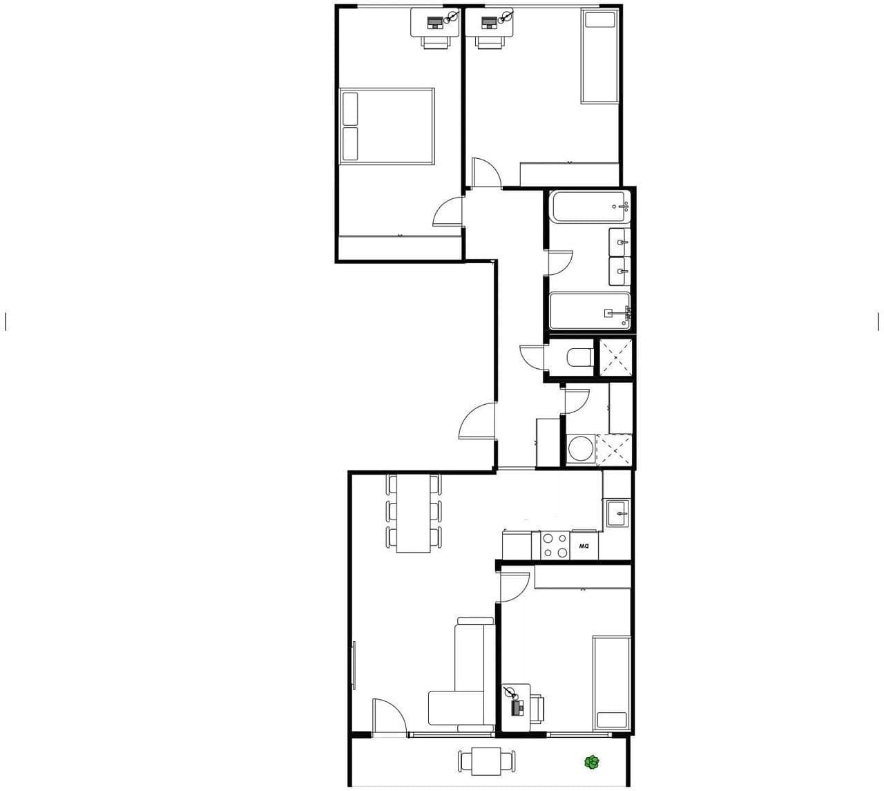3 bedroom with open-plan kitchen flat for sale, 80 m², Parmská, Prague, Prague 3 bedroom with open-plan kitchen flat for sale, 80 m², Parmská, Prague, Prague