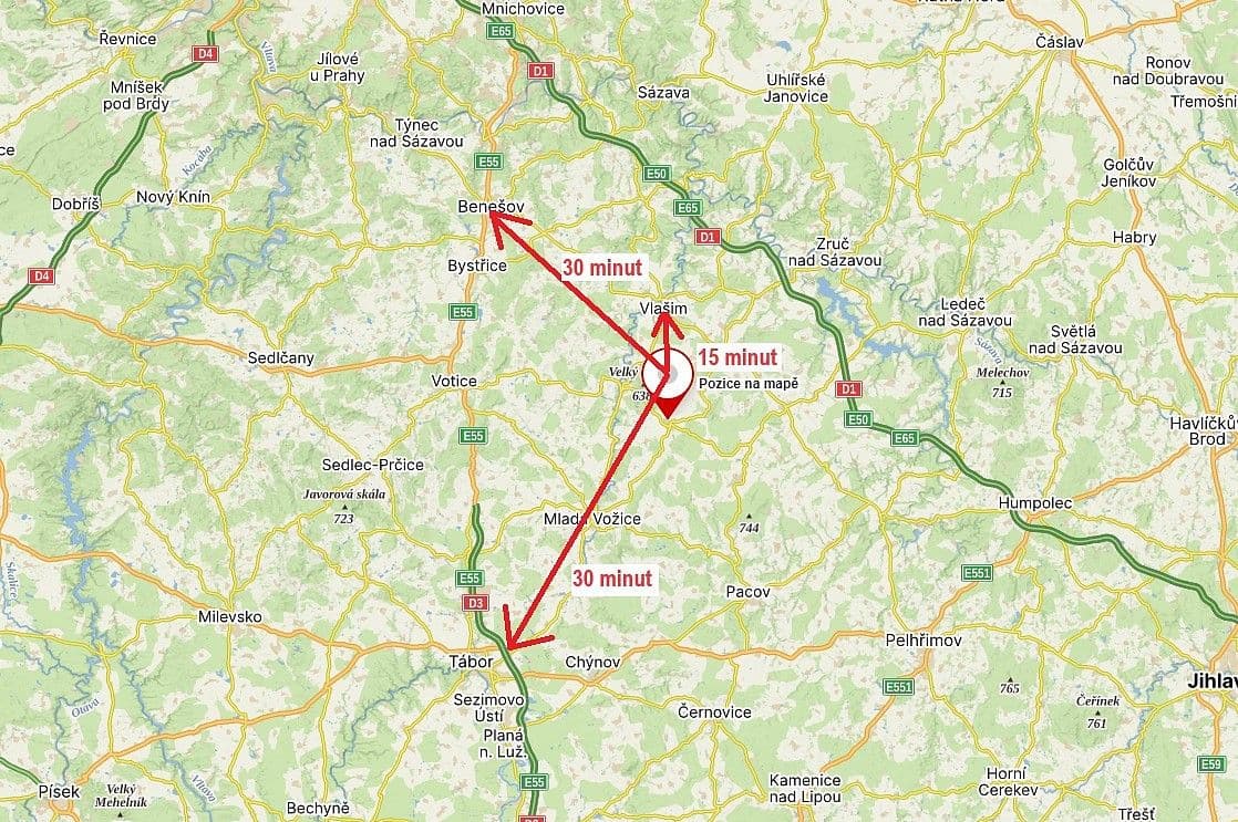 plot for sale, 1,200 m², Načeradec, Středočeský Region plot for sale, 1,200 m², Načeradec, Středočeský Region