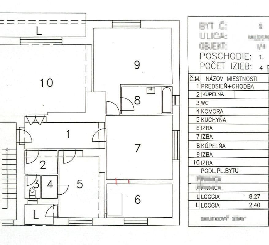 4 bedroom flat for sale, 99 m², Milosrdenstva, Košice - mestská časť Juh, Košický Region 4 bedroom flat for sale, 99 m², Milosrdenstva, Košice - mestská časť Juh, Košický Region