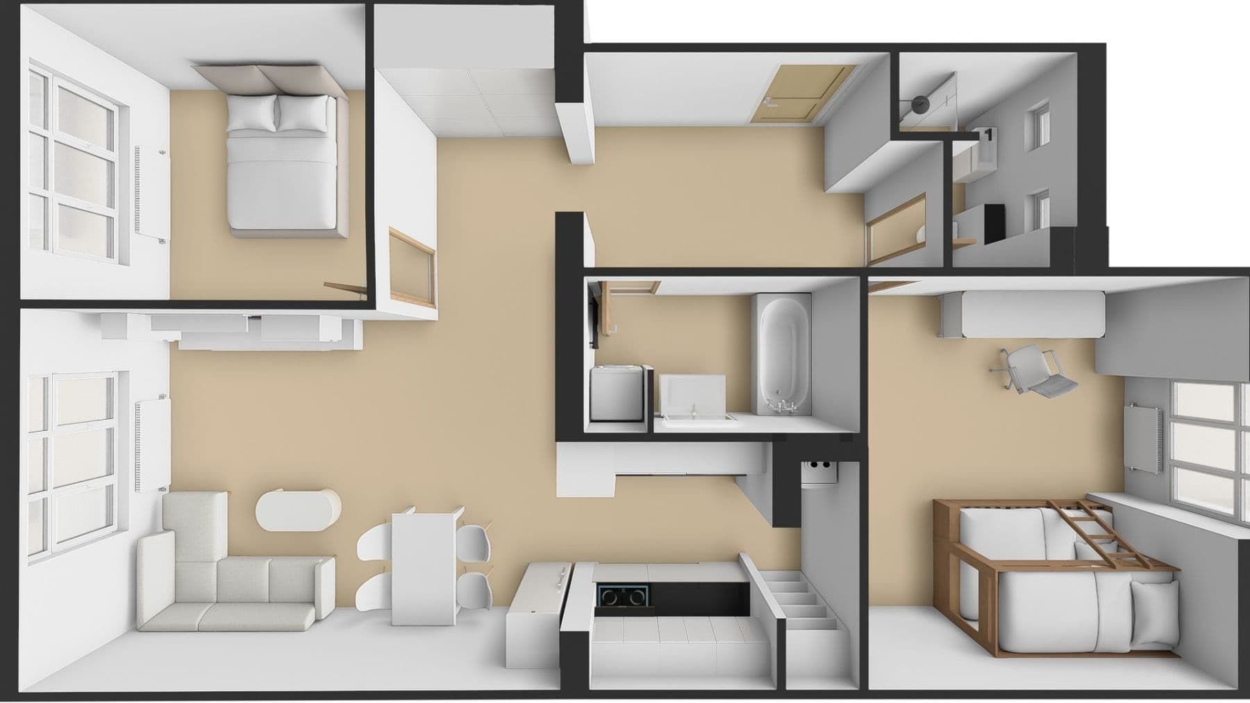 2 bedroom with open-plan kitchen flat for sale, 77 m², náměstí Českých bratří, Plzeň, Plzeňský Region 2 bedroom with open-plan kitchen flat for sale, 77 m², náměstí Českých bratří, Plzeň, Plzeňský Region