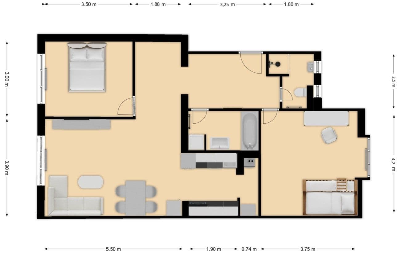 2 bedroom with open-plan kitchen flat for sale, 77 m², náměstí Českých bratří, Plzeň, Plzeňský Region 2 bedroom with open-plan kitchen flat for sale, 77 m², náměstí Českých bratří, Plzeň, Plzeňský Region