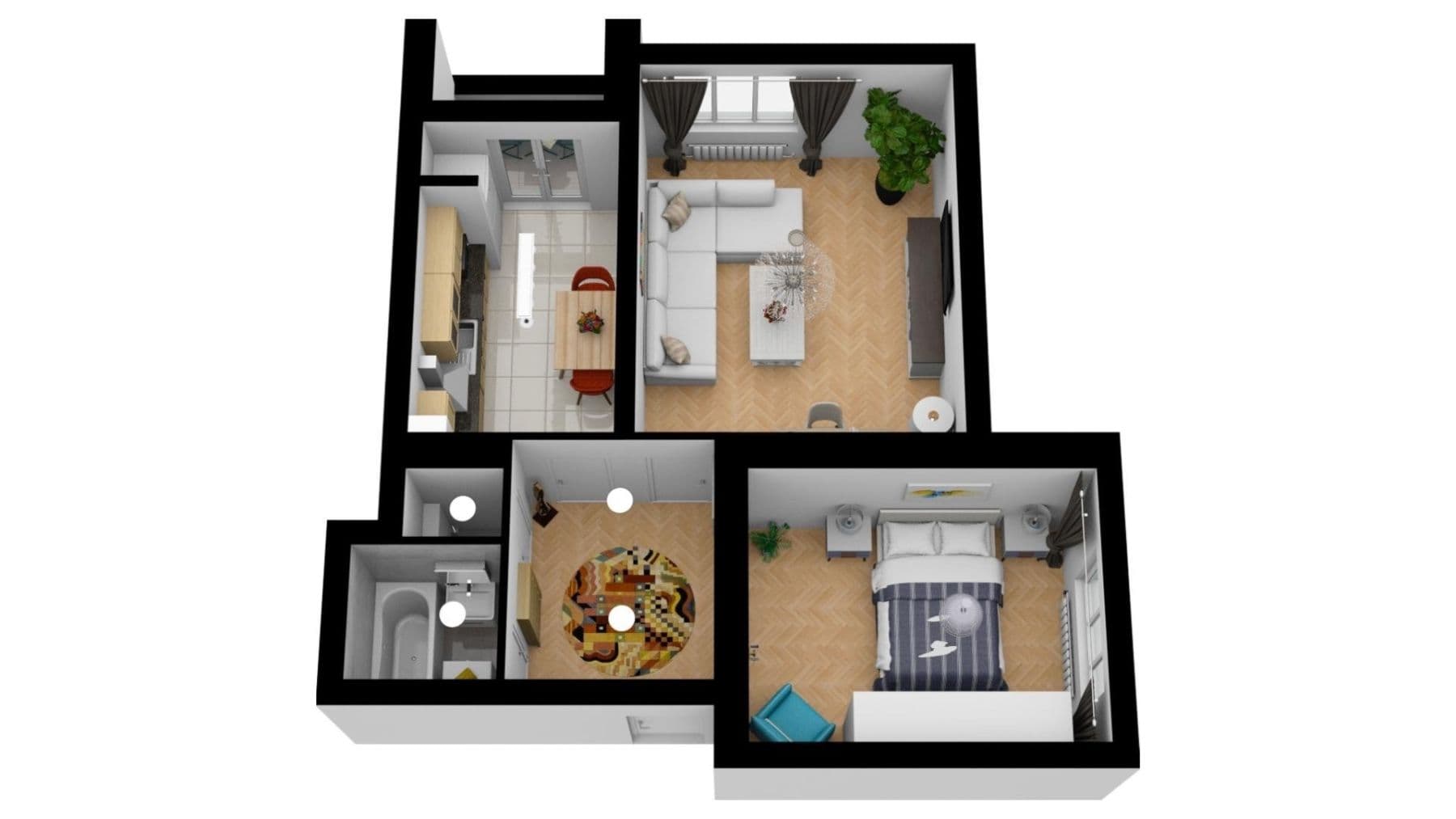 2 bedroom flat to rent, 53 m², Jeremenkova, Prague, Prague 2 bedroom flat to rent, 53 m², Jeremenkova, Prague, Prague