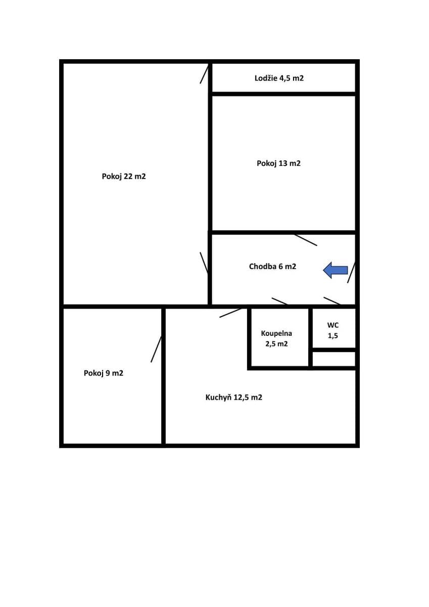 3 bedroom flat for sale, 71 m², Družstevní, Čáslav, Středočeský Region 3 bedroom flat for sale, 71 m², Družstevní, Čáslav, Středočeský Region