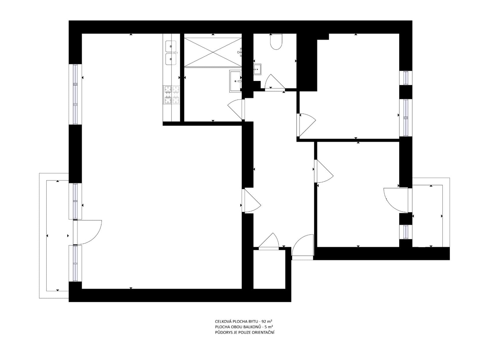2 bedroom with open-plan kitchen flat for sale, 108 m², Resslova, Hradec Králové, Královéhradecký Region 2 bedroom with open-plan kitchen flat for sale, 108 m², Resslova, Hradec Králové, Královéhradecký Region