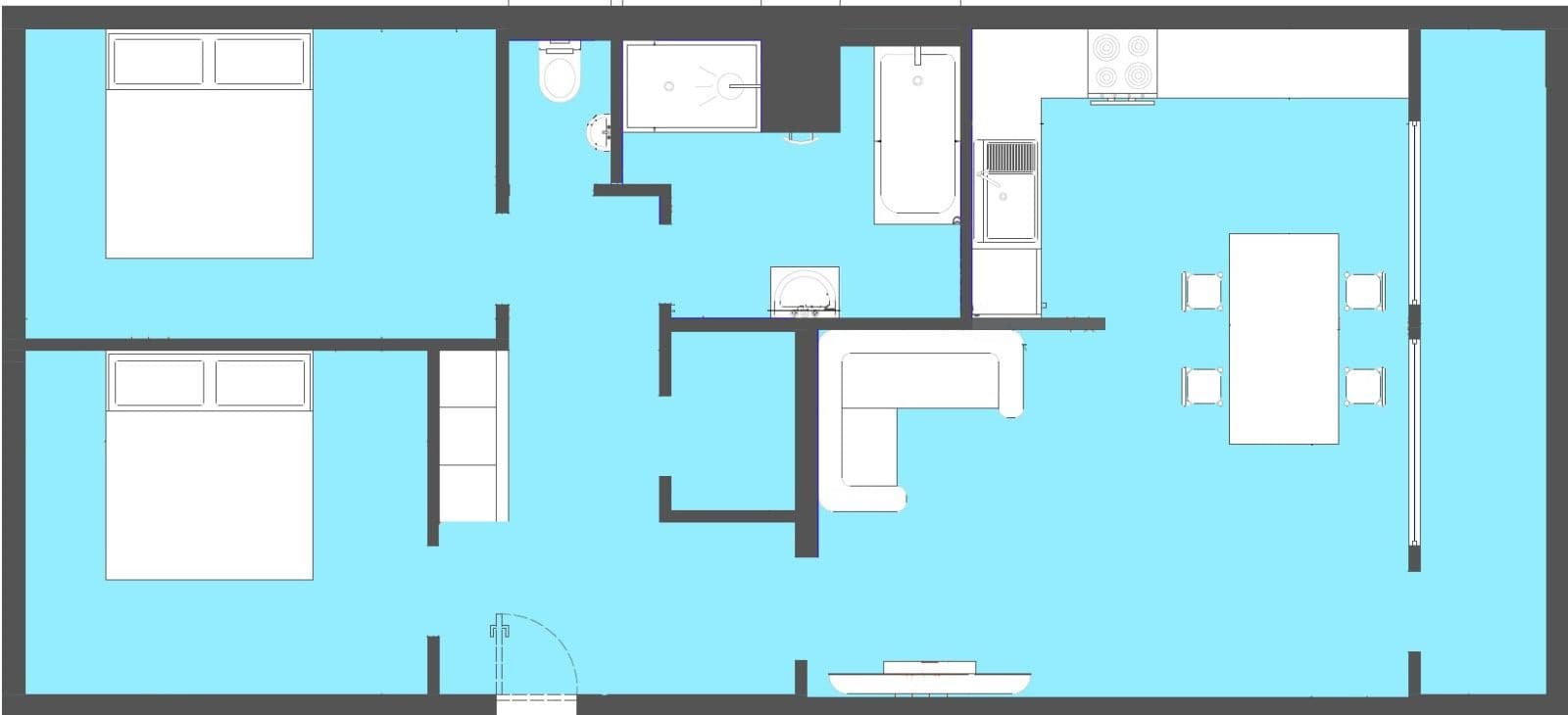 2 bedroom with open-plan kitchen flat for sale, 66 m², Litvínovská, Prague, Prague 2 bedroom with open-plan kitchen flat for sale, 66 m², Litvínovská, Prague, Prague