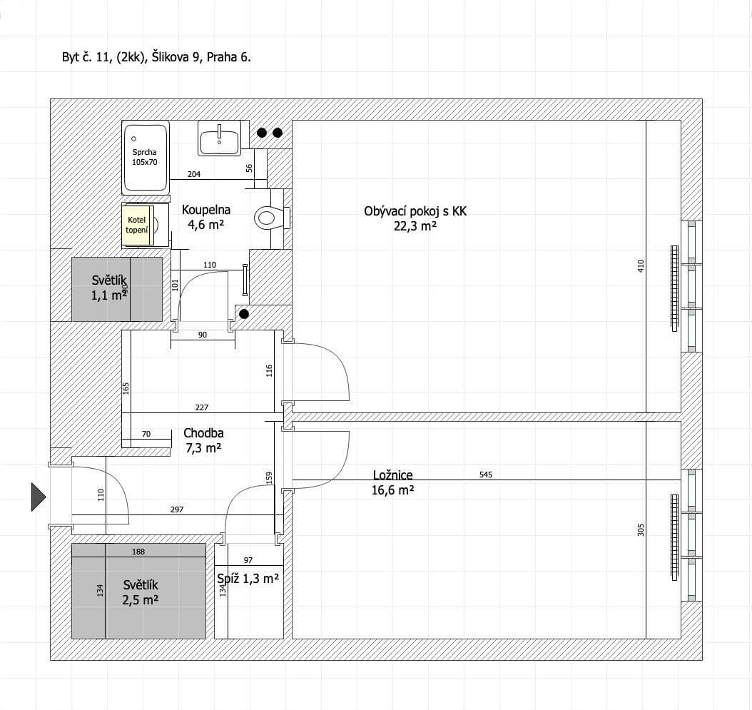 1 bedroom with open-plan kitchen flat for sale, 55 m², Šlikova, Prague, Prague 1 bedroom with open-plan kitchen flat for sale, 55 m², Šlikova, Prague, Prague