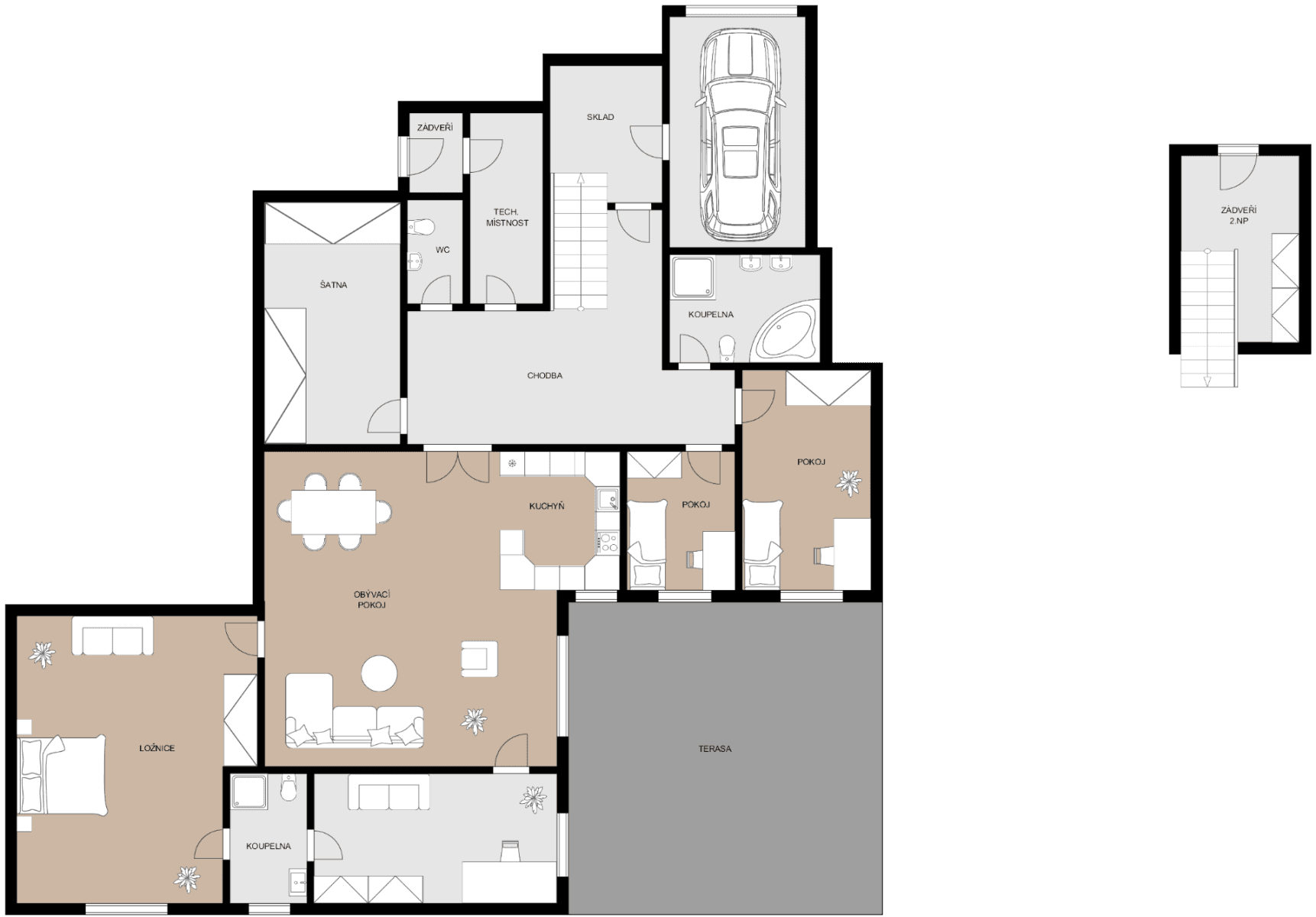 4 bedroom with open-plan kitchen flat for sale, 212 m², Keltičkova, Ostrava, Moravskoslezský Region 4 bedroom with open-plan kitchen flat for sale, 212 m², Keltičkova, Ostrava, Moravskoslezský Region