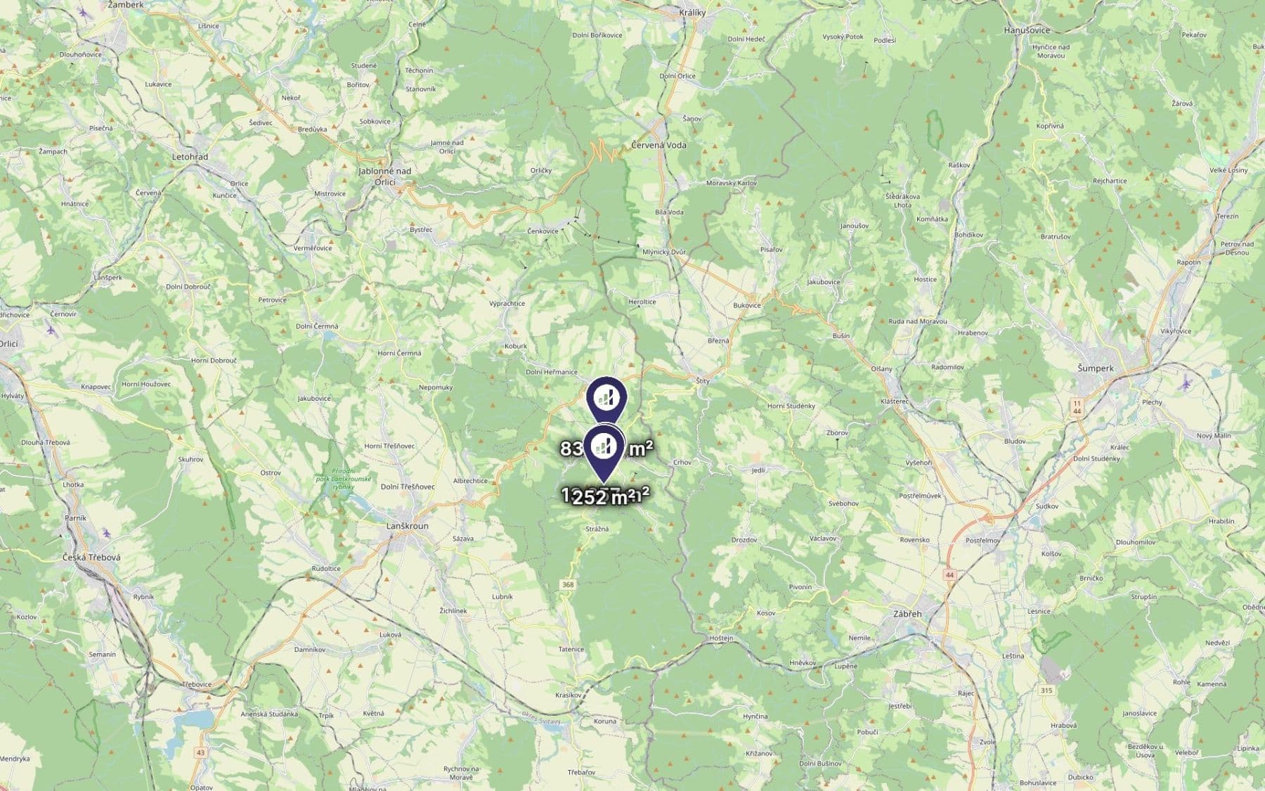 plot for sale, 97,502 m², Cotkytle, Pardubický Region plot for sale, 97,502 m², Cotkytle, Pardubický Region