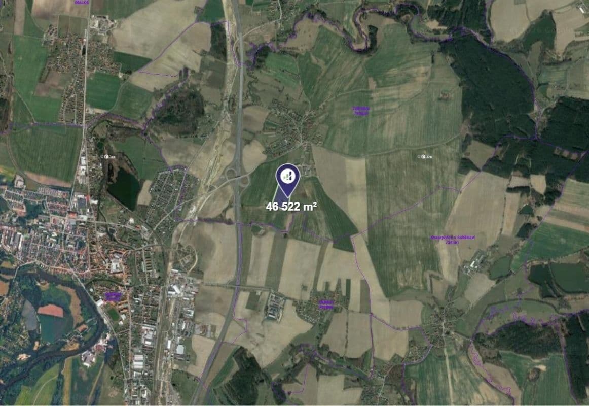 plot for sale, 46,522 m², Zvěrotice, Jihočeský Region plot for sale, 46,522 m², Zvěrotice, Jihočeský Region