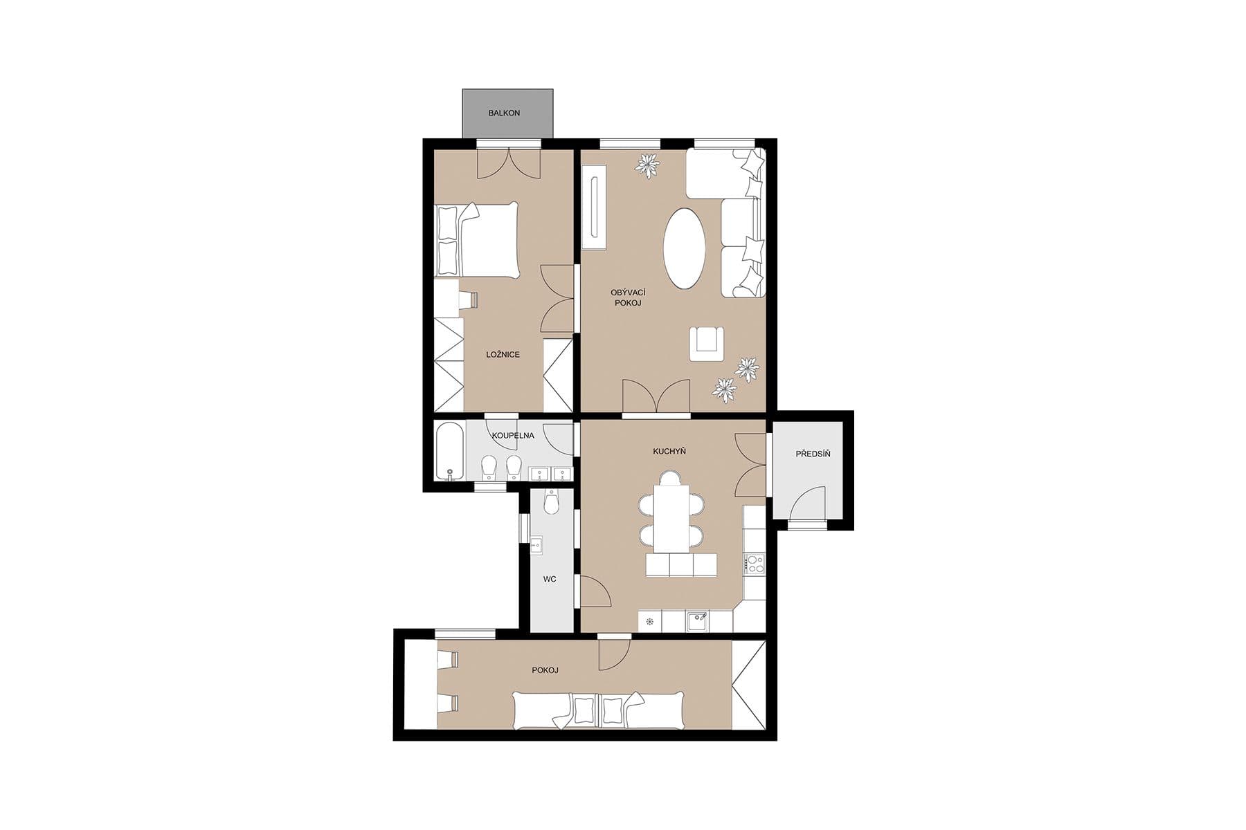 3 bedroom flat for sale, 107 m², Soukenická, Prague, Prague 3 bedroom flat for sale, 107 m², Soukenická, Prague, Prague