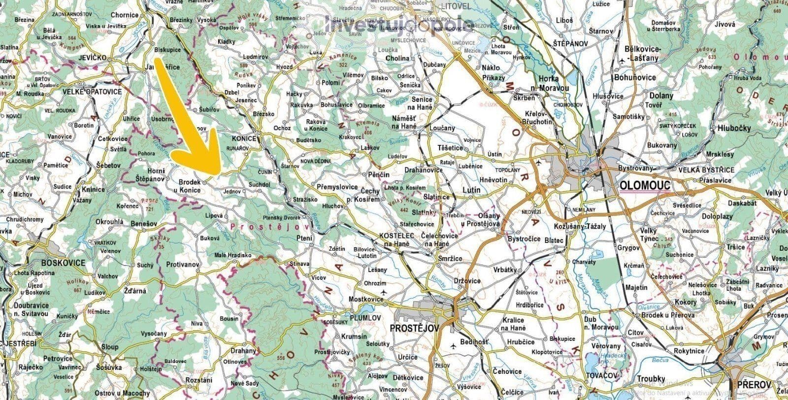 plot for sale, 1,761 m², Brodek u Konice, Olomoucký Region plot for sale, 1,761 m², Brodek u Konice, Olomoucký Region