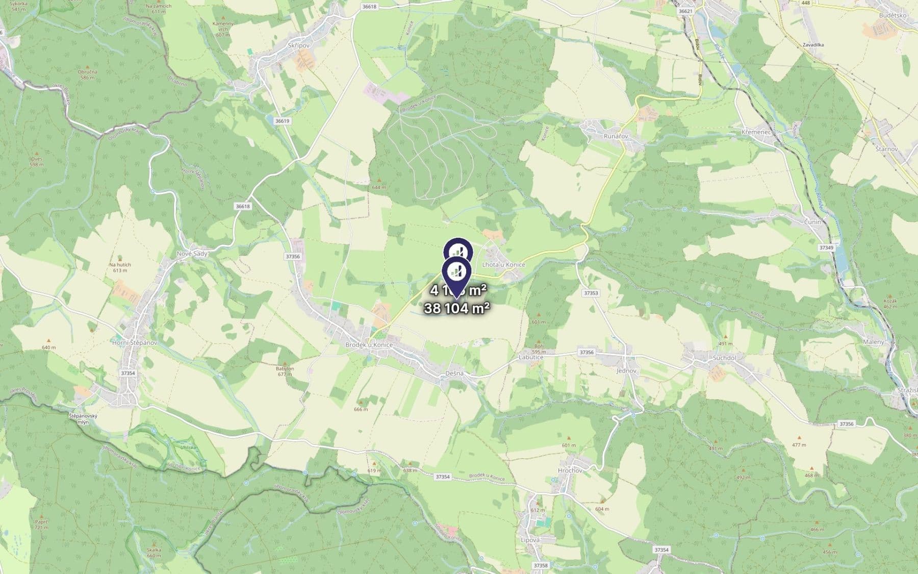 plot for sale, 1,761 m², Brodek u Konice, Olomoucký Region plot for sale, 1,761 m², Brodek u Konice, Olomoucký Region