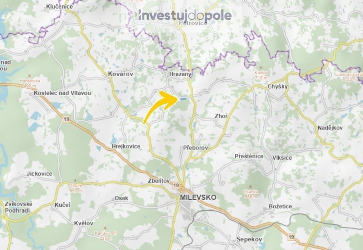 plot for sale, 12,302 m², Milevsko, Jihočeský Region plot for sale, 12,302 m², Milevsko, Jihočeský Region