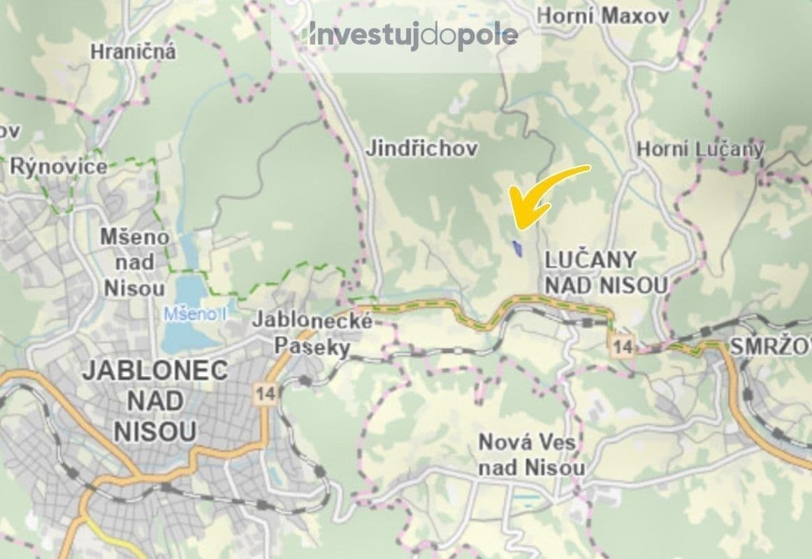 plot for sale, 447 m², Lučany nad Nisou, Liberecký Region plot for sale, 447 m², Lučany nad Nisou, Liberecký Region