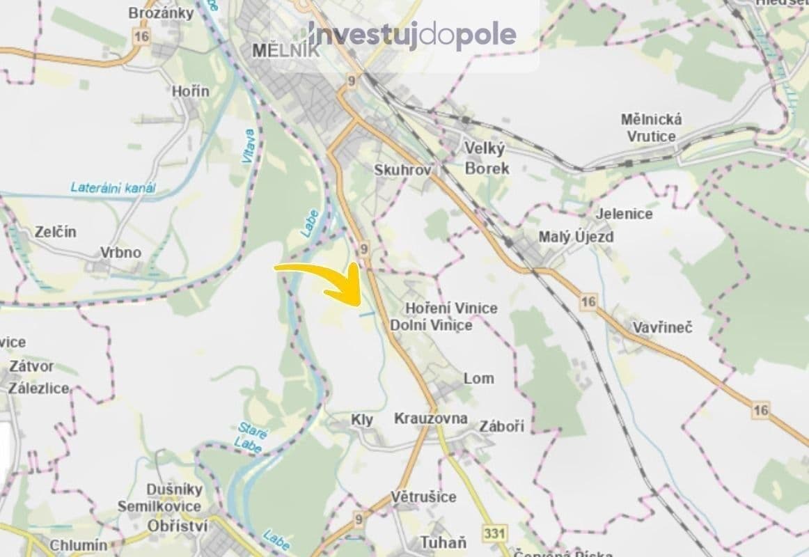 plot for sale, 2,868 m², Kly, Středočeský Region plot for sale, 2,868 m², Kly, Středočeský Region