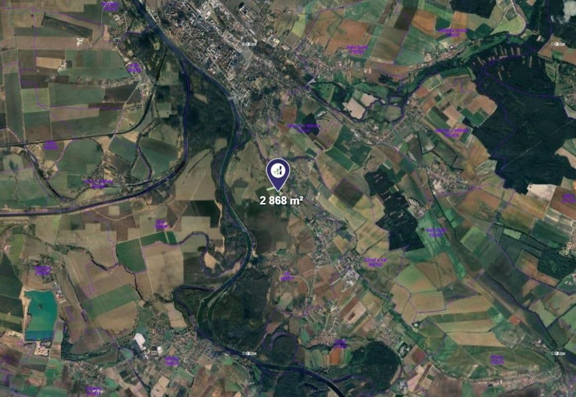 plot for sale, 2,868 m², Kly, Středočeský Region plot for sale, 2,868 m², Kly, Středočeský Region