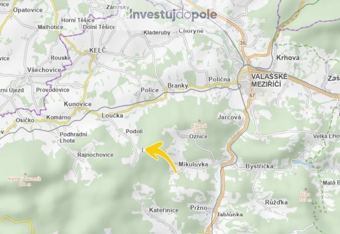 plot for sale, 3,114 m², Loučka, Zlínský Region plot for sale, 3,114 m², Loučka, Zlínský Region