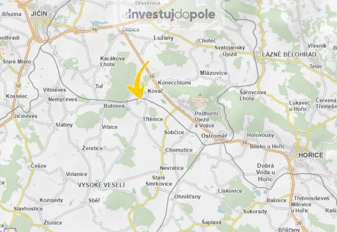 plot for sale, 11,223 m², Kovač, Královéhradecký Region plot for sale, 11,223 m², Kovač, Královéhradecký Region