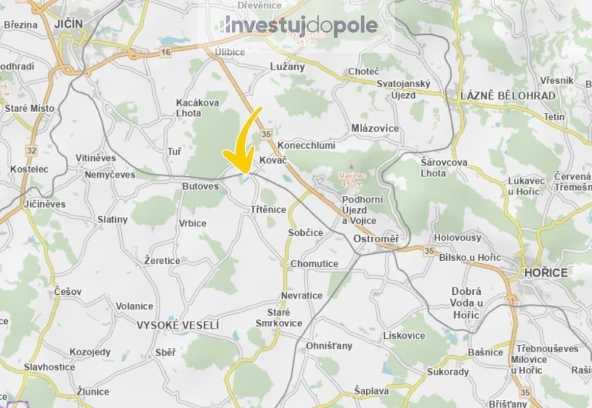 plot for sale, 11,223 m², Kovač, Královéhradecký Region plot for sale, 11,223 m², Kovač, Královéhradecký Region