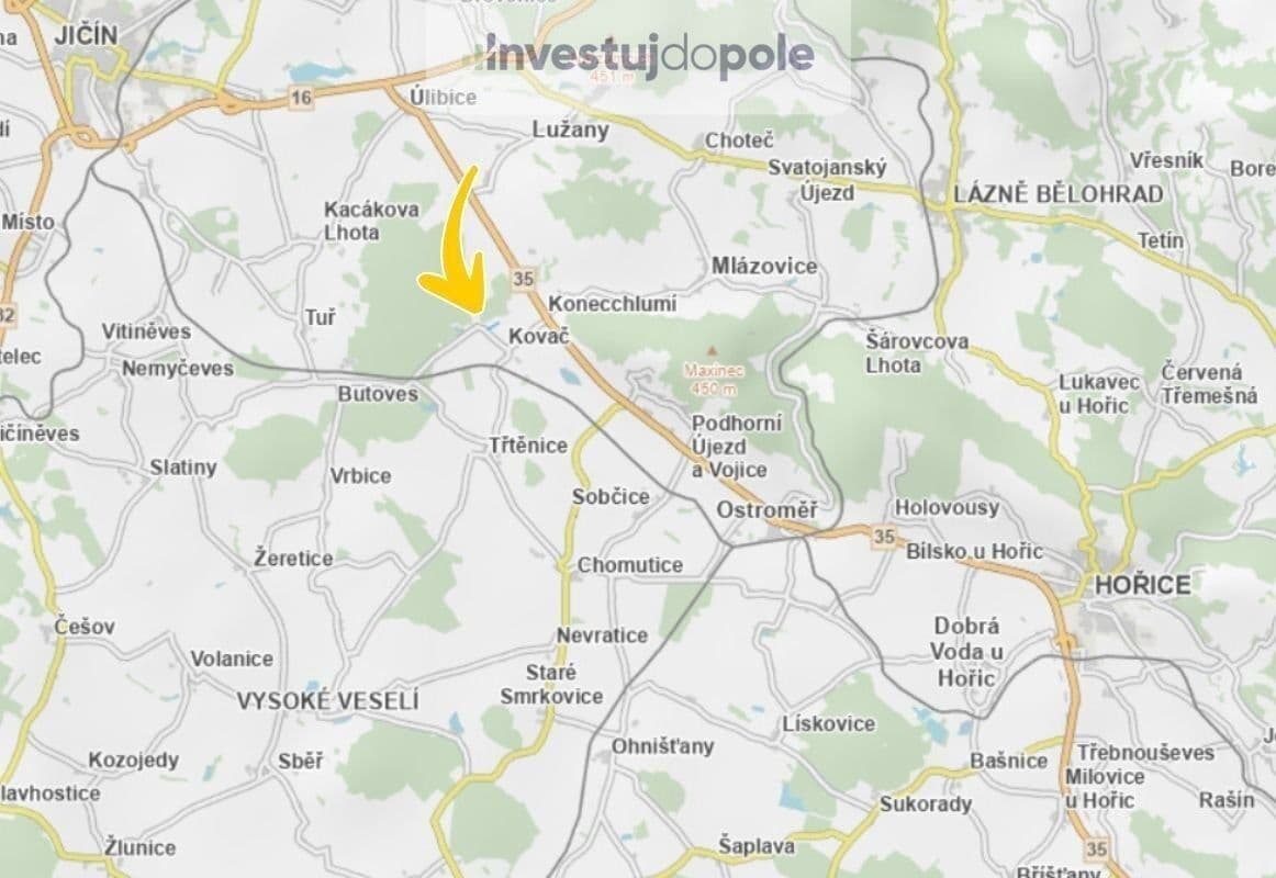 plot for sale, 12,833 m², Kovač, Královéhradecký Region plot for sale, 12,833 m², Kovač, Královéhradecký Region