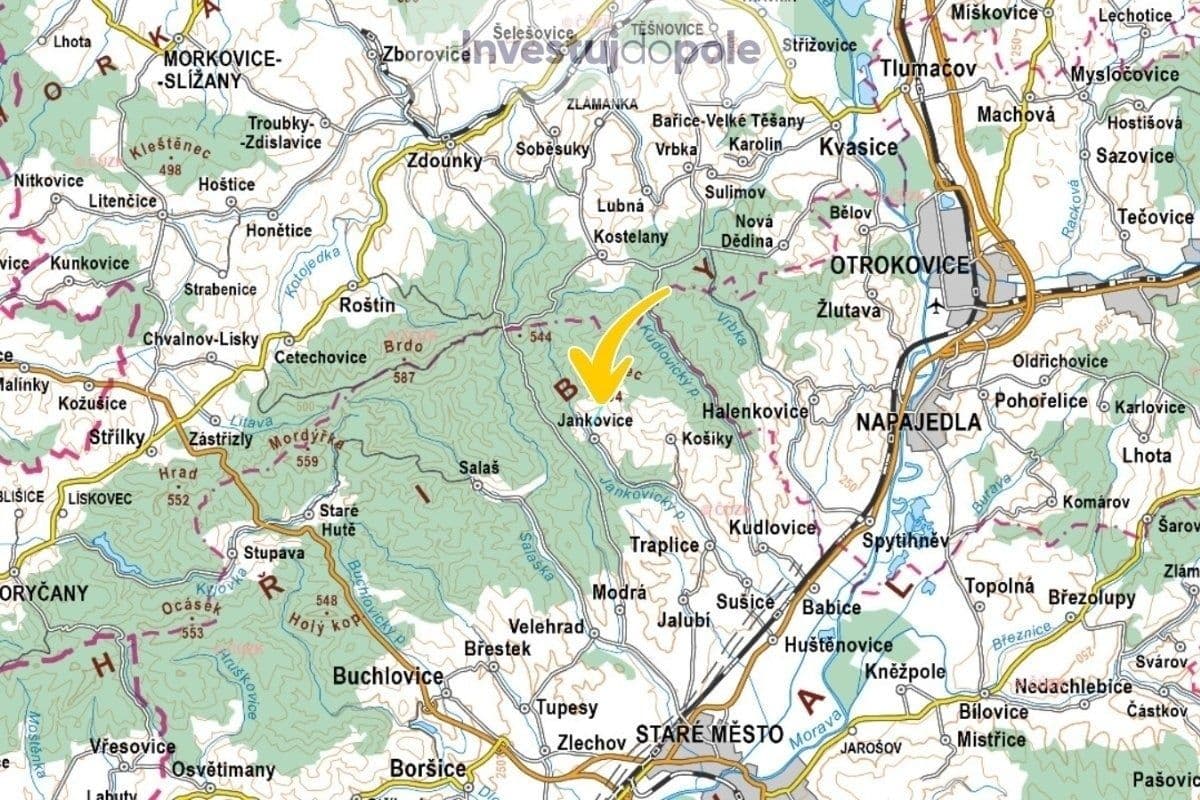 plot for sale, 11,496 m², Jankovice, Zlínský Region plot for sale, 11,496 m², Jankovice, Zlínský Region